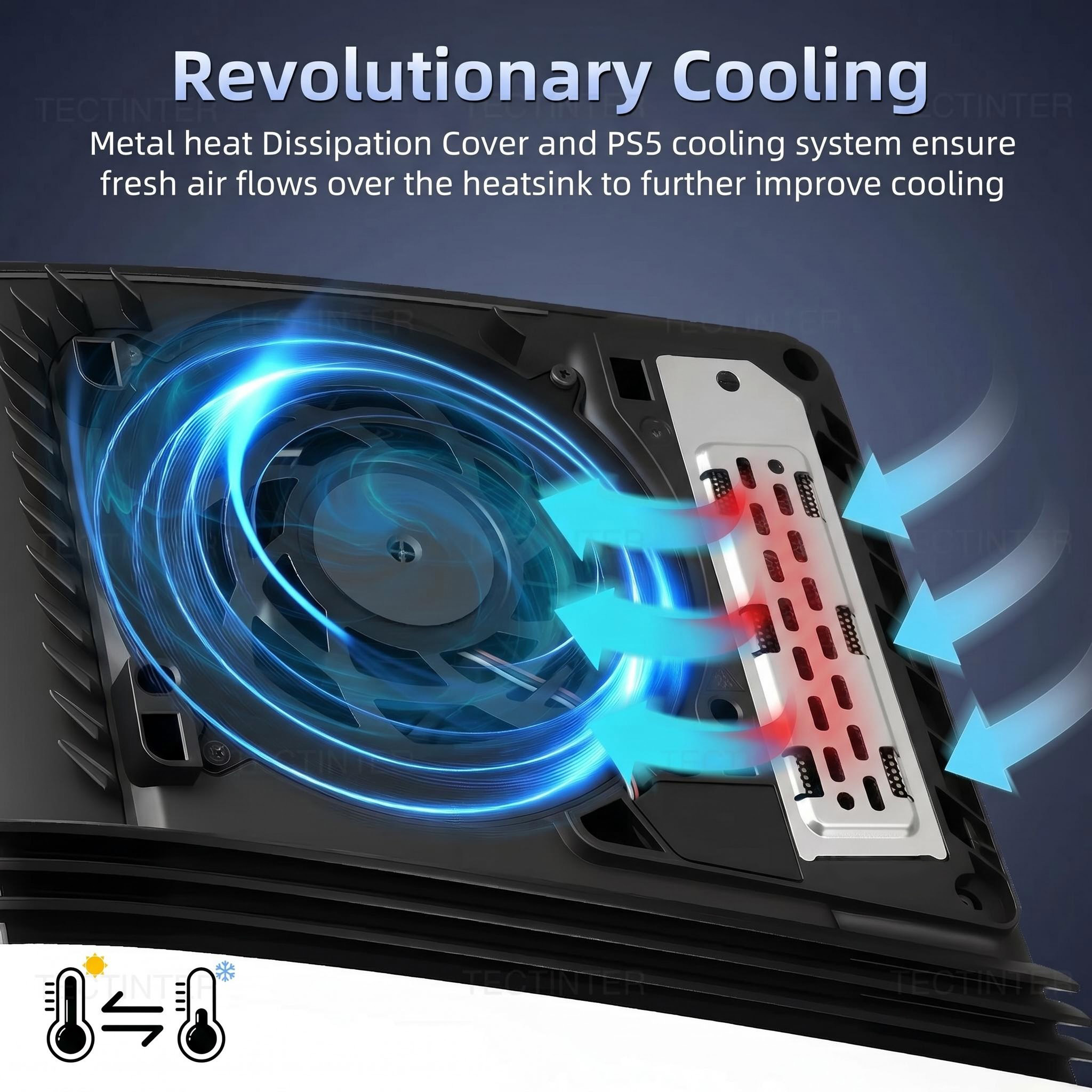 AliExpress For PS5 Slim/Pro Console SSD Heatsink Dust Cover M.2 SSD Extension Slot Heat Dissipation Breathable Hole Aluminum Heat Case, view 5