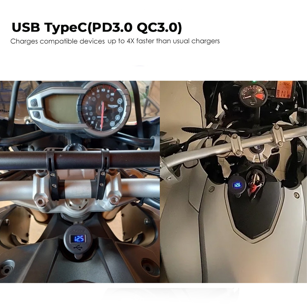 AliExpress For Triumph Tiger 900 For BMW R1250GS R1300GS Motorcycle 36W PD3.0 QC3.0 USB Type C PD Fast Charger Power Adapter Hella DIN Plug, view 6