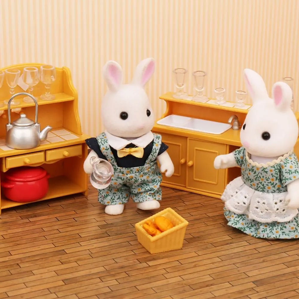 AliExpress Forest Animal Family Dollhouse Furniture 1/12 Miniature Toys Girl Dolls Accessories Bedroom Bathroom Dollhouse Kit For Dolls, view 4