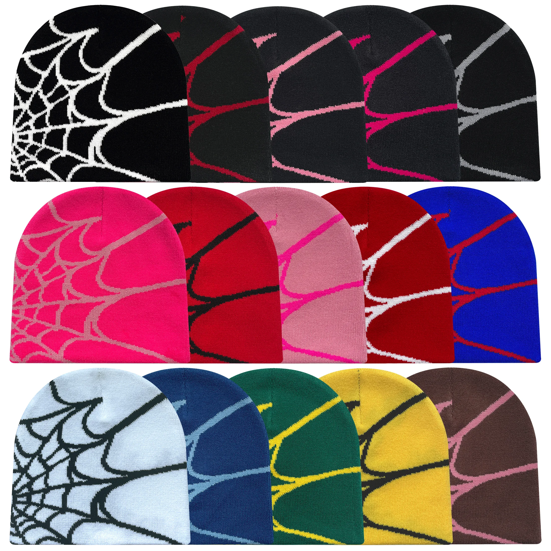 AliExpress Four Seasons Men's And Women's Universal Y2K Knit Hat Spider Web Riding Outdoor Sports Fashion Hat