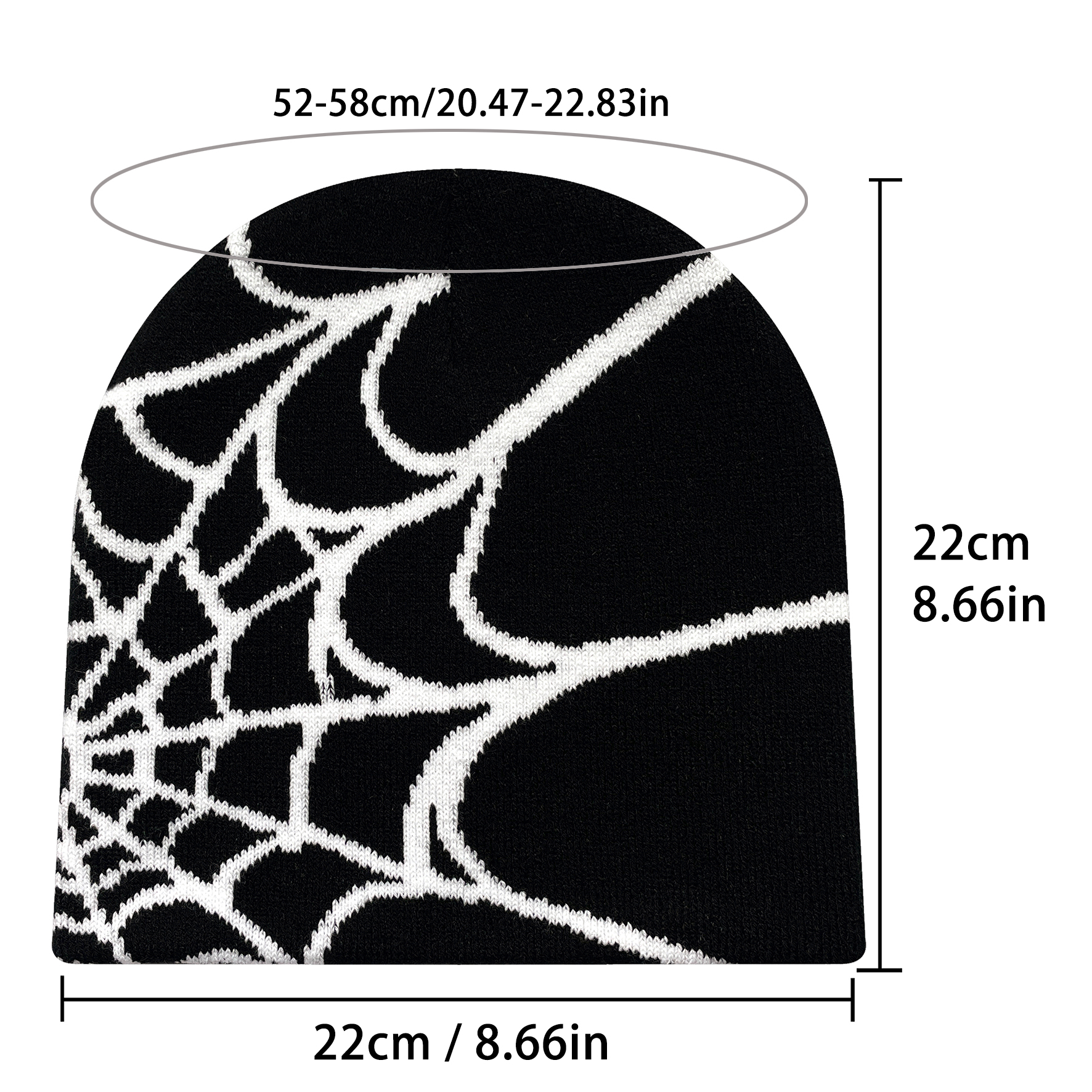 AliExpress Four Seasons Men's And Women's Universal Y2K Knit Hat Spider Web Riding Outdoor Sports Fashion Hat, view 3