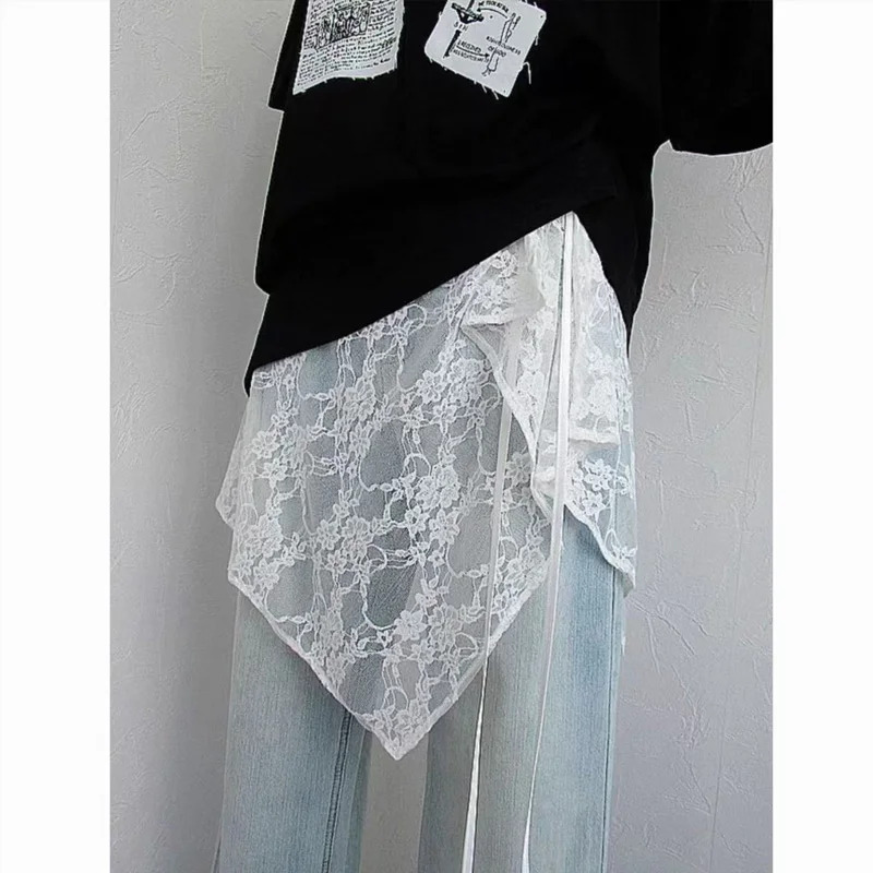 AliExpress Women's Lace-Up Layered Wrap Skirt, view 2
