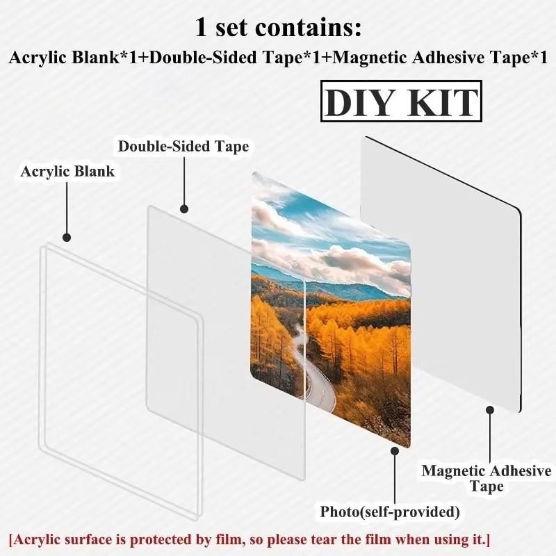 AliExpress Fridge Magnets Material Kit Creative DIY Handmade Novelty Acrylic Magnetic Stickers Not Photo Included Souvenir Home Decor Gifts, view 5