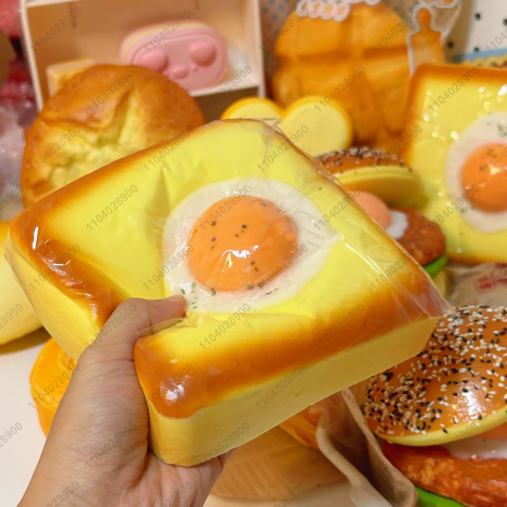 AliExpress Fried Egg Toast Squishy Toy, Slow Rising Squeeze Bread Toy, Stress Relief Hand Relax Fidget Toy for Kids Adults