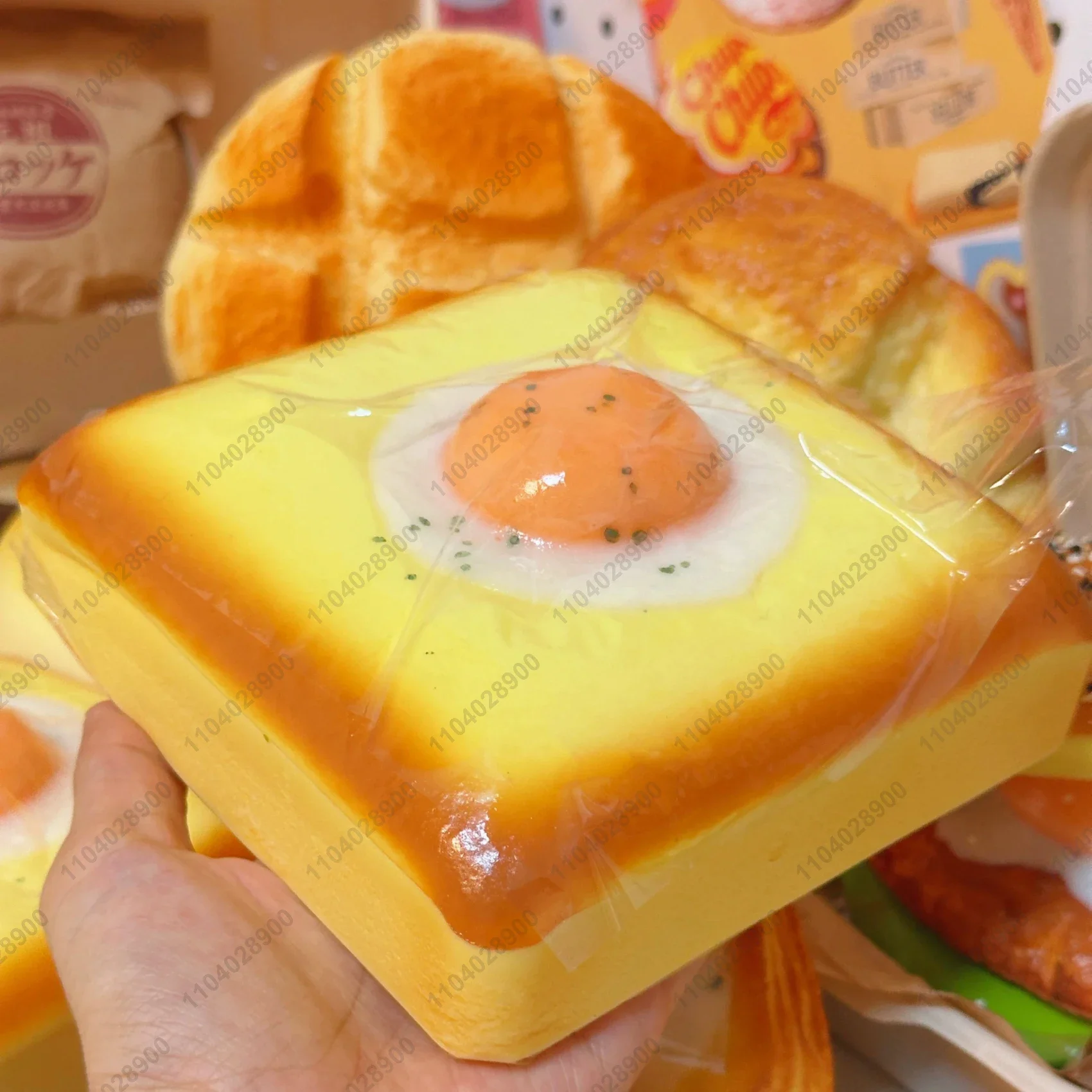 AliExpress Fried Egg Toast Squishy Toy, Slow Rising Squeeze Bread Toy, Stress Relief Hand Relax Fidget Toy for Kids Adults, view 3