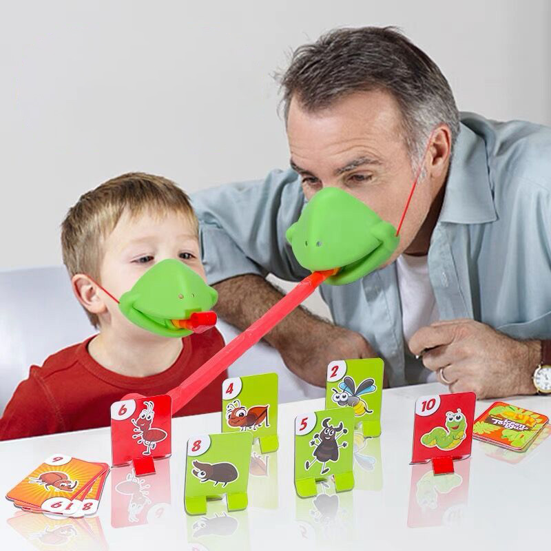 AliExpress Frog Lizard Mask Wagging Tongue Lick Cards Board Games for Children Family Party Toys Antistress Funny Desktop Puzzle Game Toys