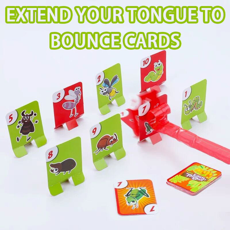 AliExpress Frog Lizard Mask Wagging Tongue Lick Cards Board Games for Children Family Party Toys Antistress Funny Desktop Puzzle Game Toys, view 3