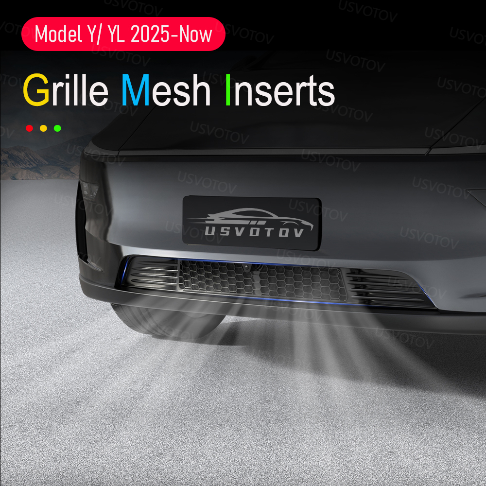 AliExpress Front Grill Mesh Insert for Tesla Model Y Premium Juniper Model YL 2025 2026 Bumper Air Inlet Vent Grille Cover Trim Accessories, view 3