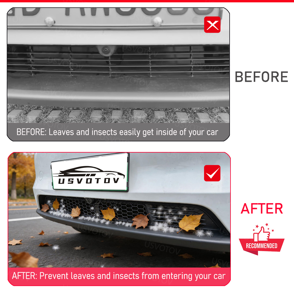 AliExpress Front Grill Mesh Insert for Tesla Model Y Premium Juniper Model YL 2025 2026 Bumper Air Inlet Vent Grille Cover Trim Accessories, view 4