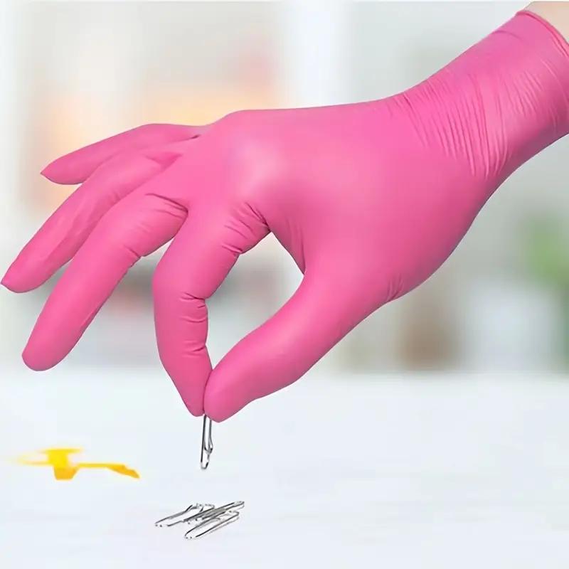 AliExpress Fuchsia Nitrile Disposable Gloves (3 mil), view 3