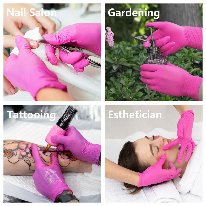 AliExpress Fuchsia Nitrile Disposable Gloves (3 mil), view 6