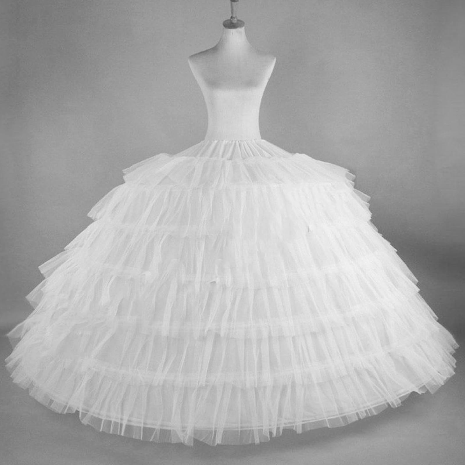AliExpress Full White Ball Gown Hoops Wedding Accessories Petticoat Underskirt Slips Quinceanera Gown for Wedding Dress