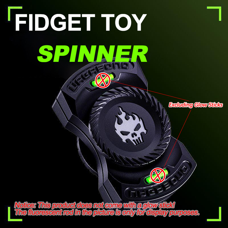 AliExpress Fun 3-In-1 Game EDC Fidget Toys Personalized Skeleton Ghost Fidget Spinner Alloy Fidget Slider Stress Release Toy Sound Coin Toy, view 5