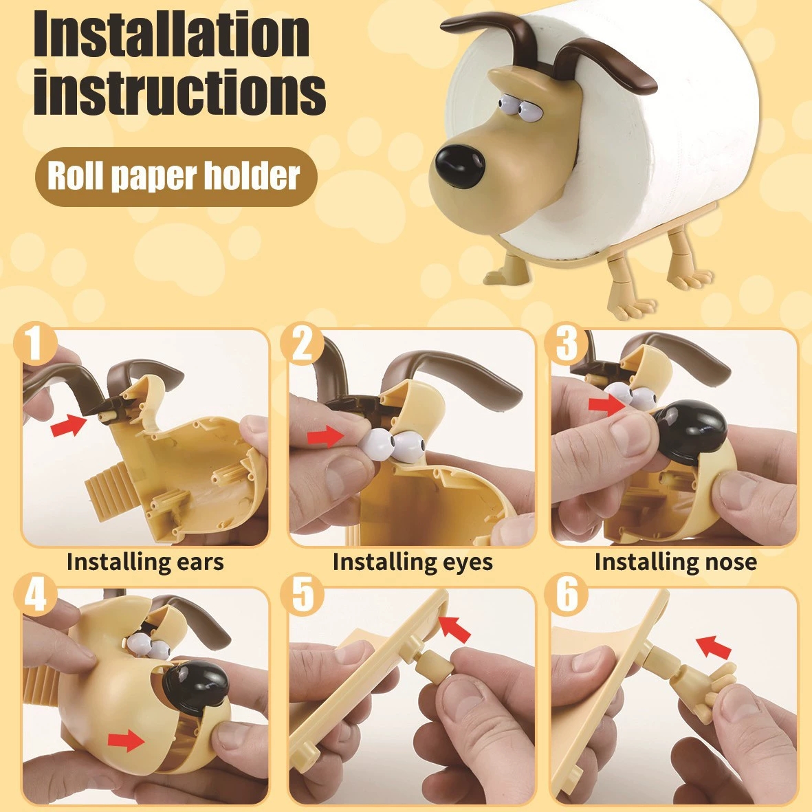 AliExpress Animal-Shaped Toilet Paper Holder, view 4