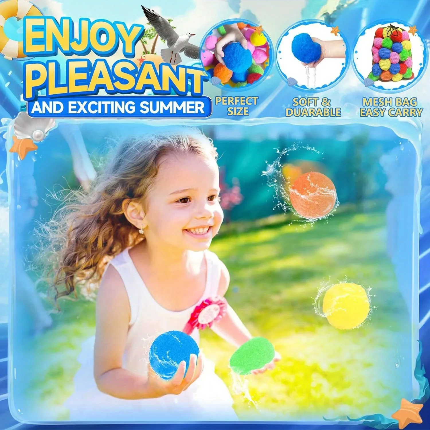 AliExpress Fun Reusable Water Balls, Reusable Water Balloons For Outdoor Toys And Games, Water Toys, Summer Toy Balls For Pool And Backyard, view 2