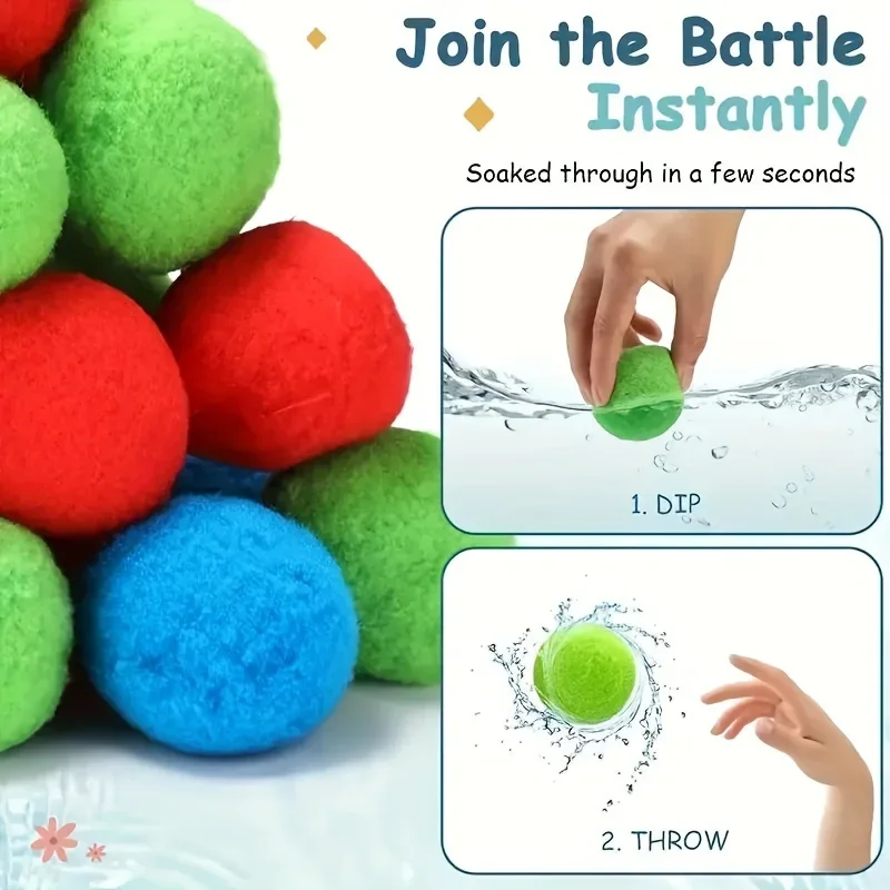 AliExpress Fun Reusable Water Balls, Reusable Water Balloons For Outdoor Toys And Games, Water Toys, Summer Toy Balls For Pool And Backyard, view 5