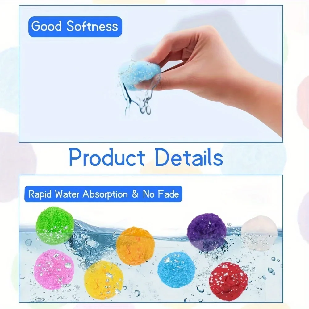 AliExpress Fun Reusable Water Balls, Reusable Water Balloons For Outdoor Toys And Games, Water Toys, Summer Toy Balls For Pool And Backyard, view 6