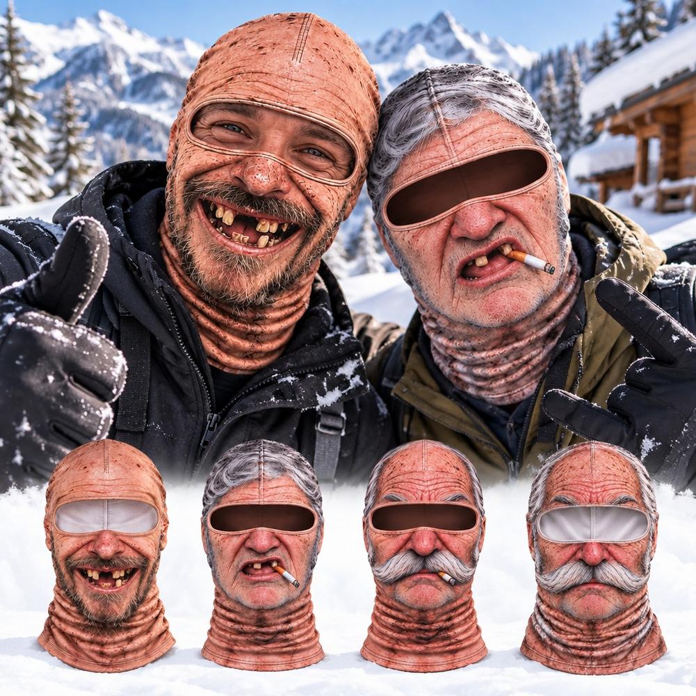 AliExpress Funny 3D Face Full Balaclava Hood, view 2
