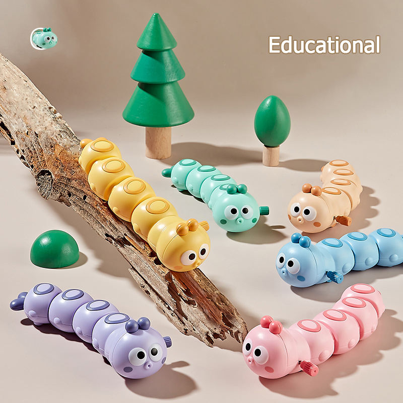 AliExpress Funny Colorful Animals Worm Reptile Clockwork Crawling Toy Rocky Swing Wind up Toy, view 2