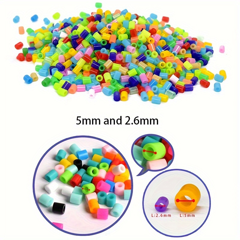 AliExpress Fuse Beads 1000pcs 5MM 3D Pixel Puzzle Iron Beads Handmade Crafts Decor DIY Make Puzzle Toy High Quality Melting Beads, view 2