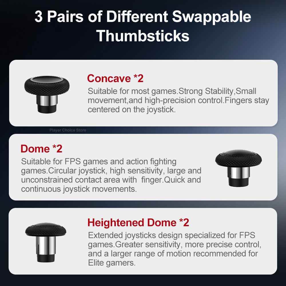 AliExpress GameSir Replacement Joystick Caps (3 Pairs), view 5