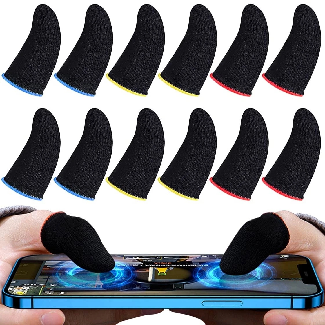 AliExpress Gaming Finger Sleeve Breathable Fingertips For PUBG Games Anti-Sweat Touch Screen Finger Cots Cover Sensitive Mobile Touch Glove