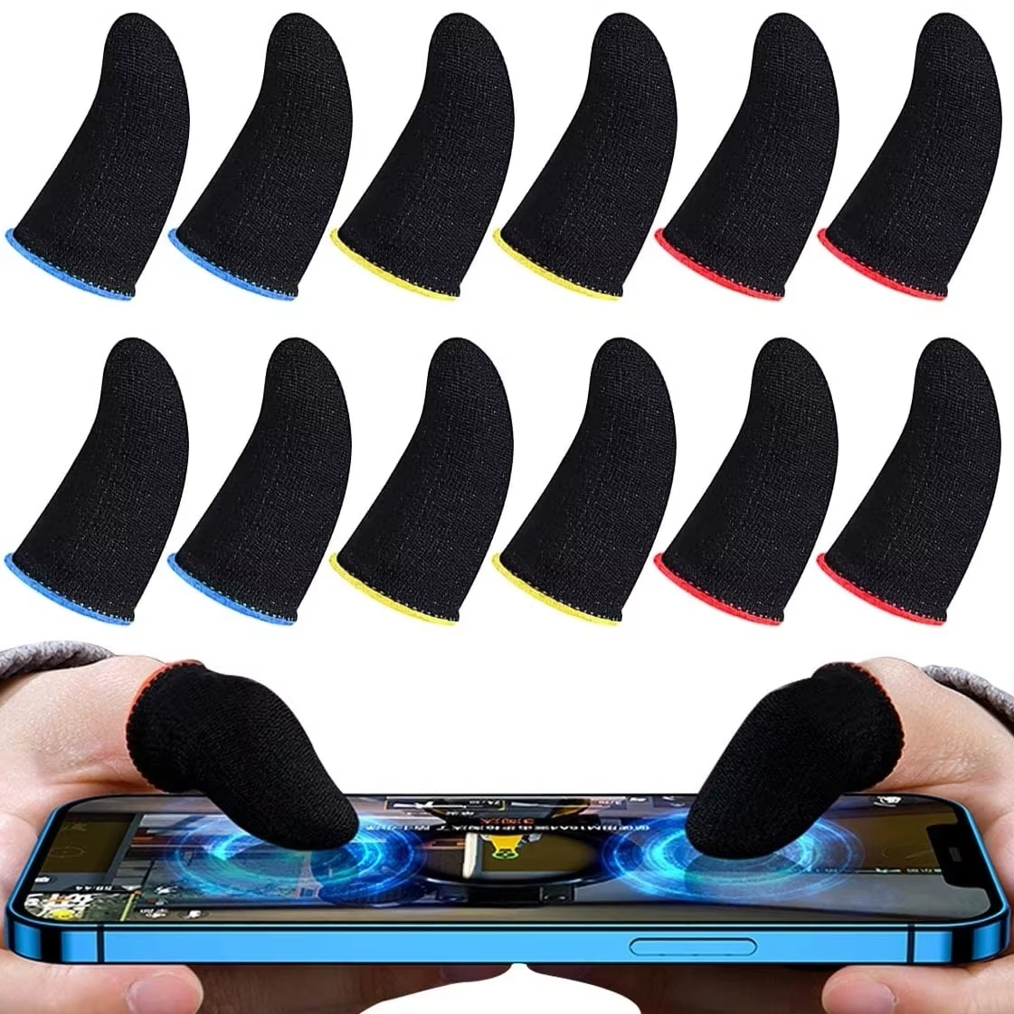 AliExpress Gaming Finger Sleeve Breathable Fingertips For PUBG Games Anti-Sweat Touch Screen Finger Cots Cover Sensitive Mobile Touch Glove