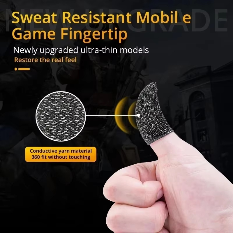 AliExpress Gaming Finger Sleeve Breathable Fingertips For PUBG Games Anti-Sweat Touch Screen Finger Cots Cover Sensitive Mobile Touch Glove, view 4