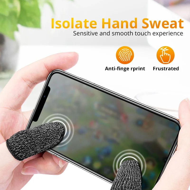AliExpress Gaming Finger Sleeve Breathable Fingertips For PUBG Games Anti-Sweat Touch Screen Finger Cots Cover Sensitive Mobile Touch Glove, view 6
