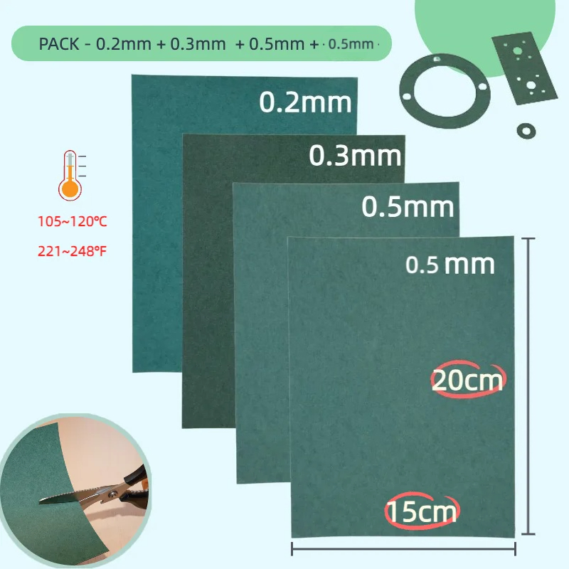 AliExpress Gasket Paper Sheets 20x15cm | Tear-Resistant Heatproof Oil-Resistant DIY Engine Gaskets Scooter Motorcycle Lawnmower Chainsaw, view 2