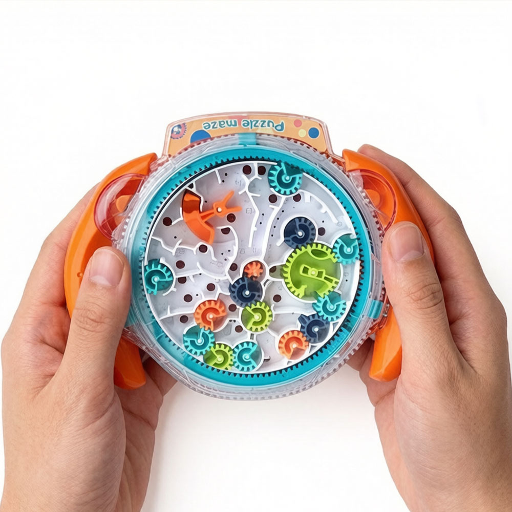 AliExpress Gear Linked Ball Maze Logic Challenge Fidget Gadget Orange & Blue 2 Shell Colors Optional Dual-hand Palm Control Focus, view 5
