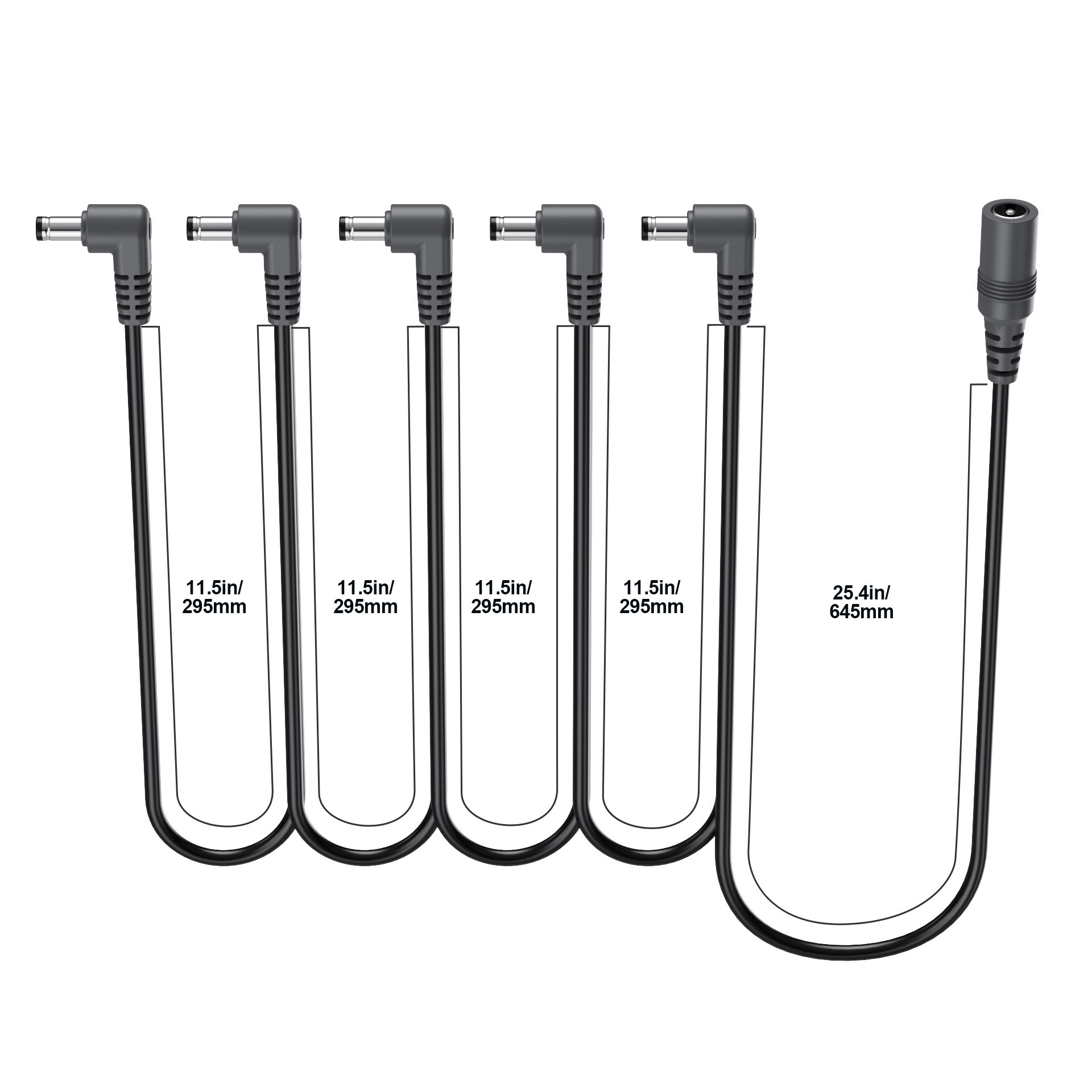 AliExpress General Guitar Effect Pedals 1 To 5 Way Power Daisy Chain Cables Fit For 9V DC Pedal Power Adapter Guitar Effector Accessories, view 2