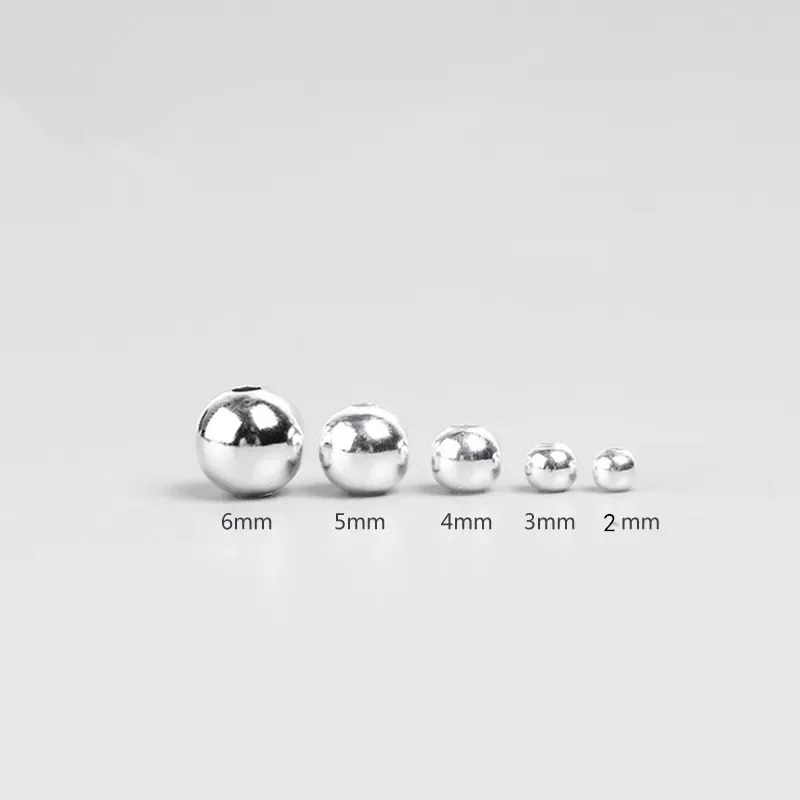 AliExpress 925 Sterling Silver Round Spacer Beads, view 5