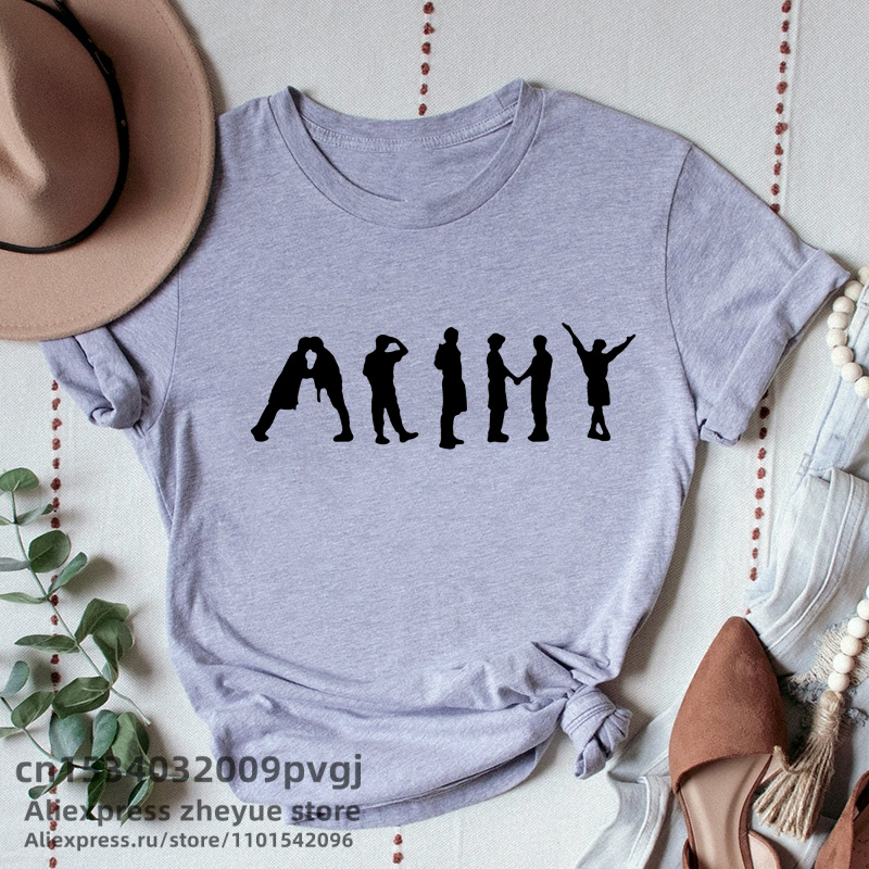 AliExpress Girl Korean Group Top Tee Female CLothes T Shirt Streetwear Women Fashion T-Shirt Aesthetic Clothes