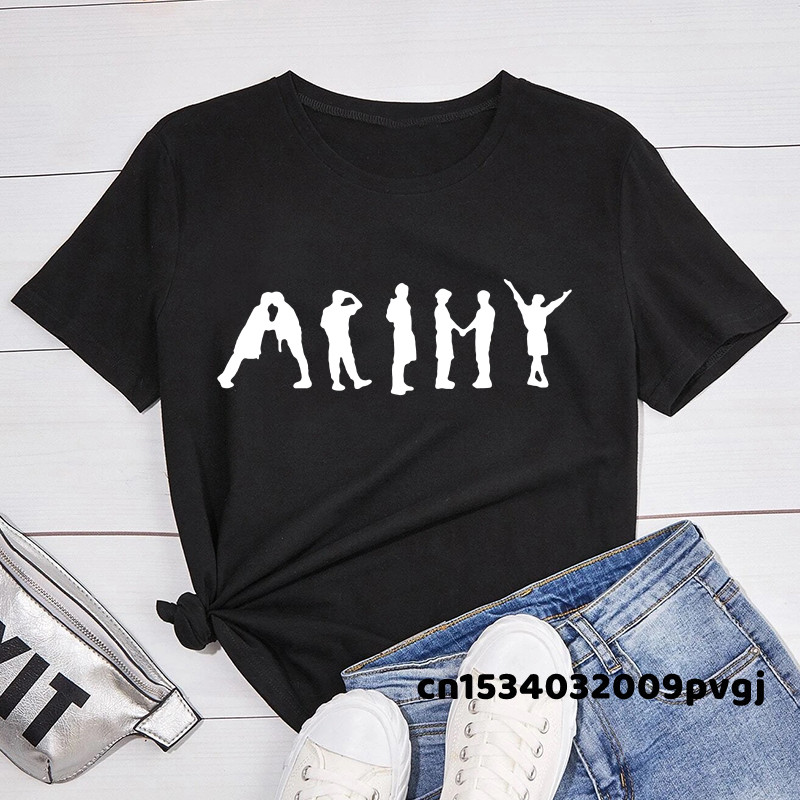 AliExpress Girl Korean Group Top Tee Female CLothes T Shirt Streetwear Women Fashion T-Shirt Aesthetic Clothes, view 2