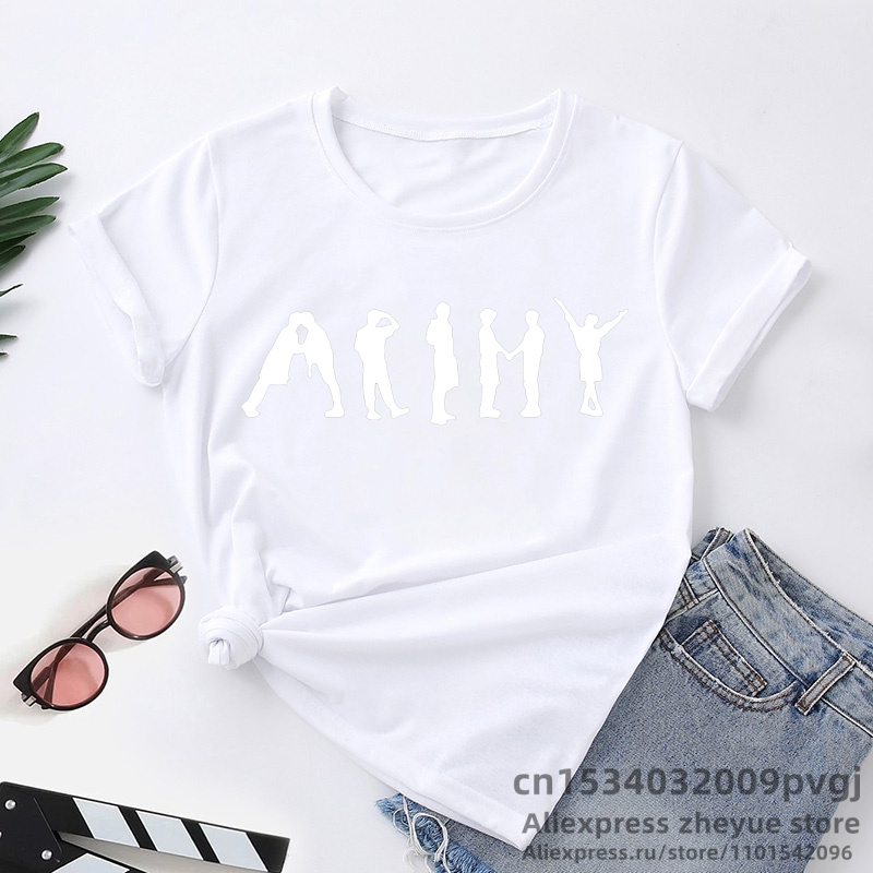 AliExpress Girl Korean Group Top Tee Female CLothes T Shirt Streetwear Women Fashion T-Shirt Aesthetic Clothes, view 4