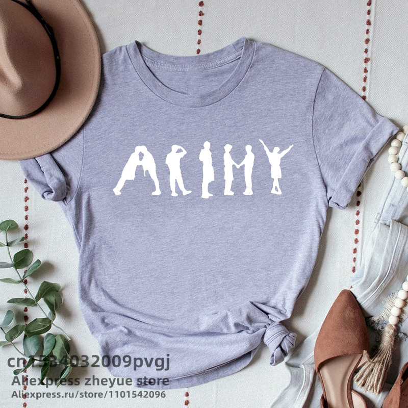 AliExpress Girl Korean Group Top Tee Female CLothes T Shirt Streetwear Women Fashion T-Shirt Aesthetic Clothes, view 5