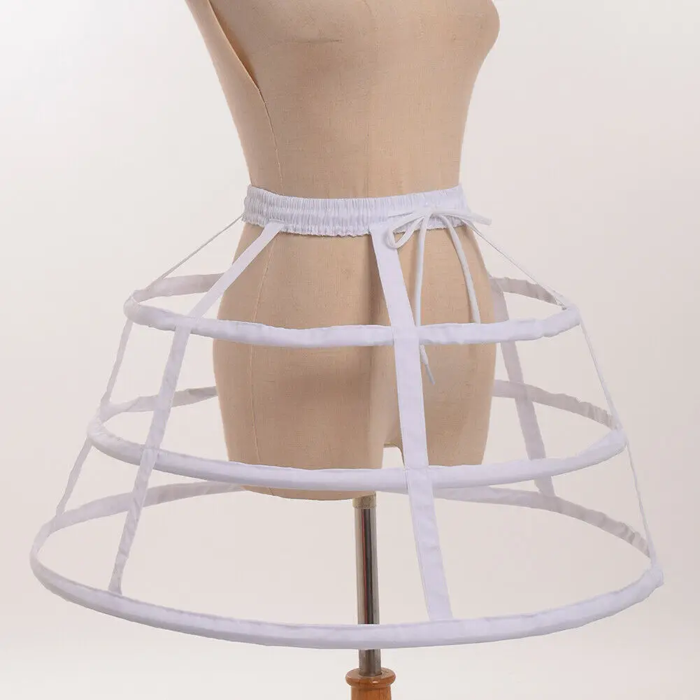 AliExpress Girls 3 Hoops Crinoline Cage Bustle Petticoat Women Adjustable Pannier for Dress