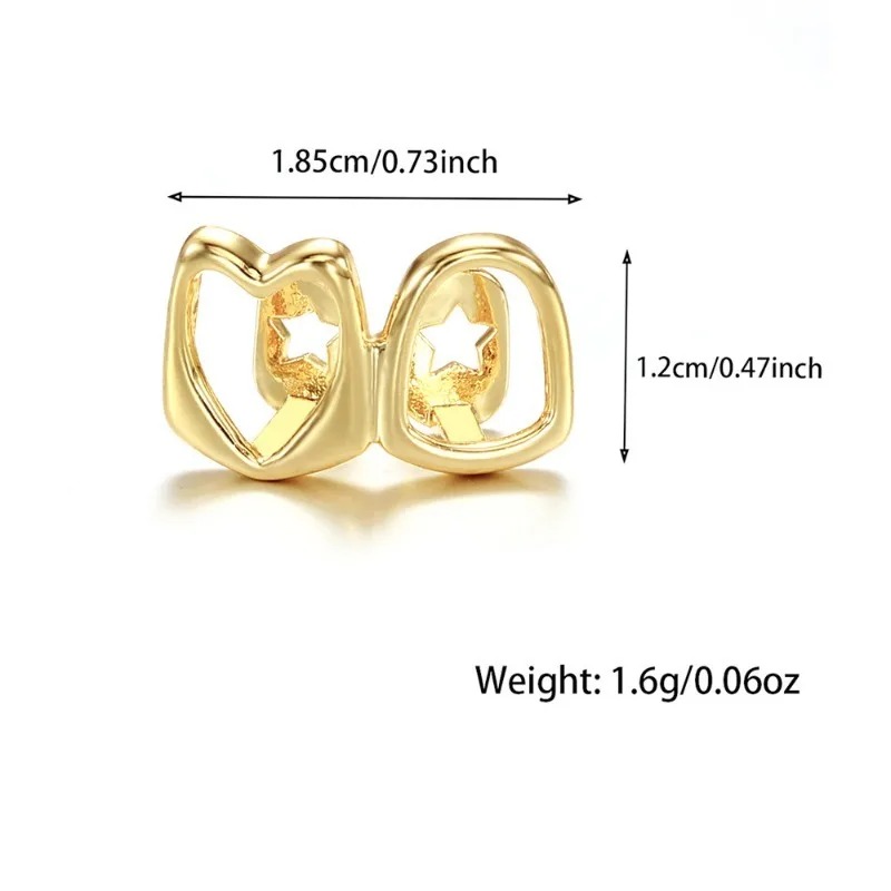 AliExpress Golden Grillz Heart Tooth Jewelry Set, view 2