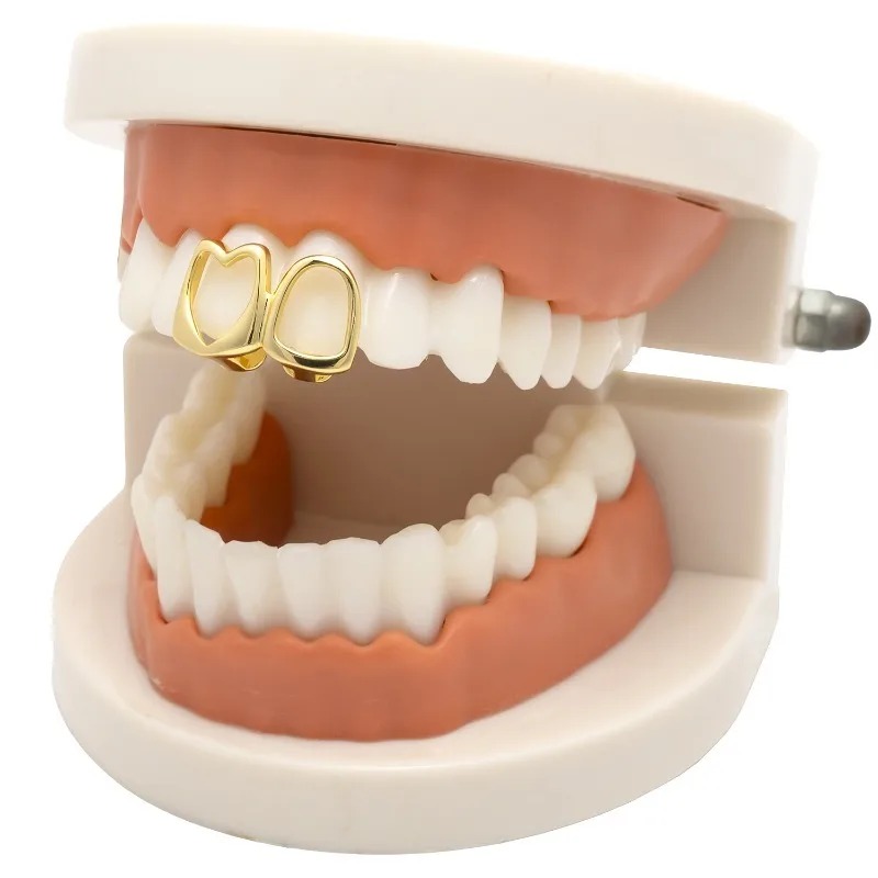 AliExpress Golden Grillz Heart Tooth Jewelry Set, view 5