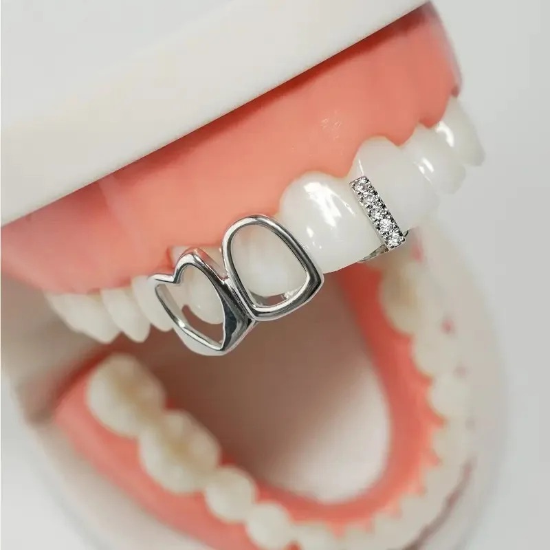 AliExpress Golden Grillz Heart Tooth Jewelry Set, view 6