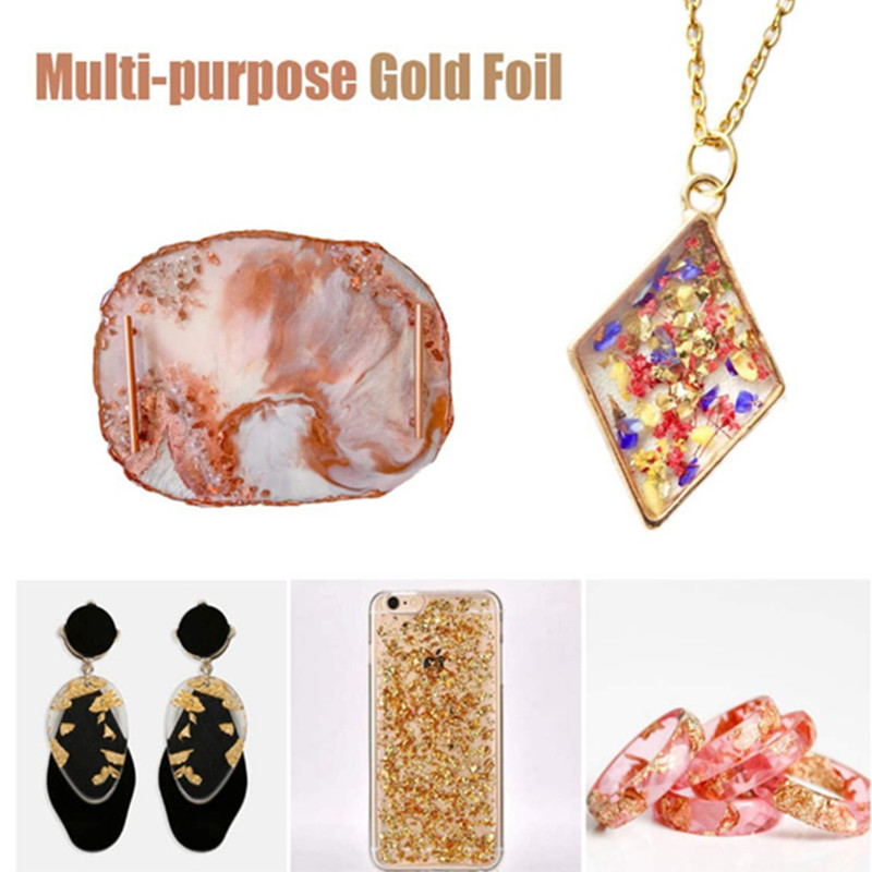 AliExpress Gold and Silver Foil Flakes for Resin Crafts, view 5
