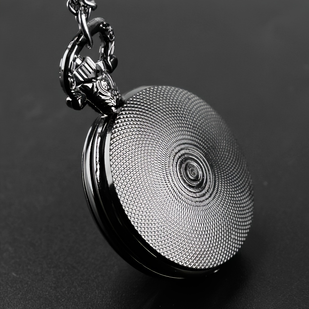 AliExpress Gothic Design Black Raven Pocket Watch With Necklace Alloy Case & Band,Quartz Movement, Non-Waterproof Watch for Men Women Kids, view 3