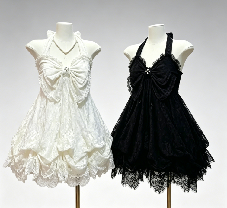 AliExpress Gothic Retro Sweet Bud Mini Dress Women Harajuku Y2k Strap Dress Y2K Aesthetic Club Party Fashion Outfits