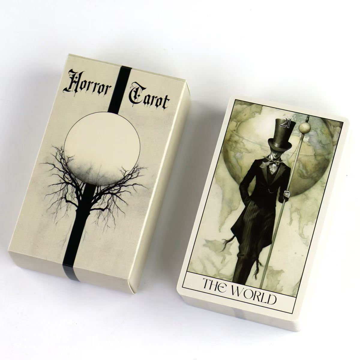 AliExpress Gothic Tarot Deck Horror Style 78 Rider-waite Cards 10.3*6cm Embark on An Eerie Journey with Our Gothic Horror Tarot Card Deck