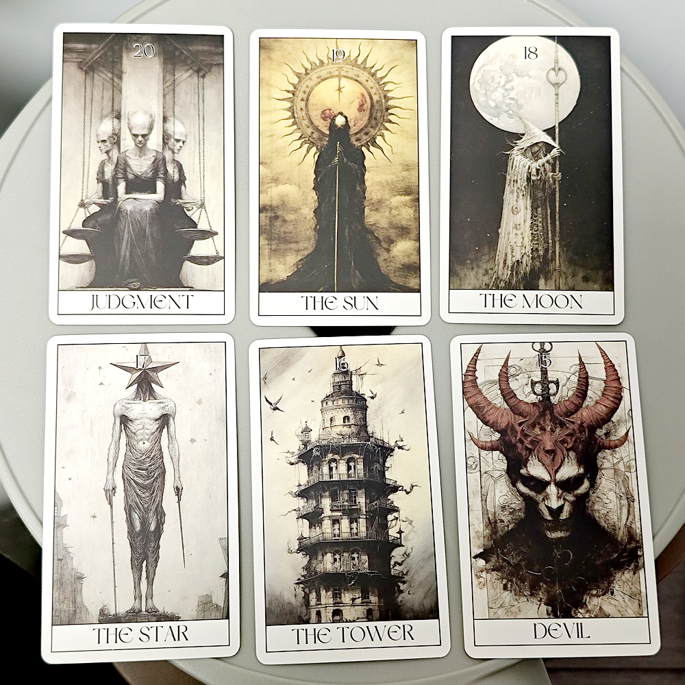 AliExpress Gothic Tarot Deck Horror Style 78 Rider-waite Cards 10.3*6cm Embark on An Eerie Journey with Our Gothic Horror Tarot Card Deck, view 3