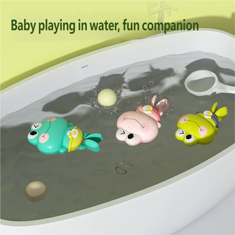 AliExpress Gowinbaby Clockwork Frog Bath Toy Kids Floating Swimming Frog Children Bathtub Play Toy, view 3