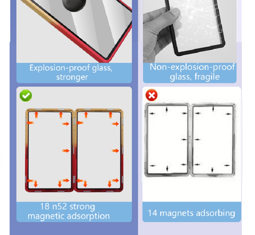 AliExpress Gradient Color Aluminum Alloy Graded Cards Protector Case for PSA/BGS, UV & Scratch Resistant Trading Card Bumper Display Holder, view 3