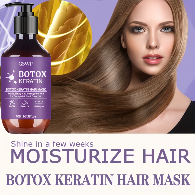 AliExpress GSWP Botox Keratin Hair Mask, moisturizes and strengthens damaged hair, reduces frizz, split ends and tangles.100ml/200ml, view 5