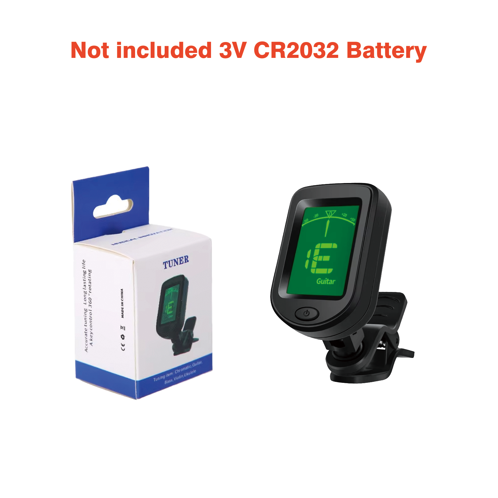 AliExpress Guitar Bass Ukulele Violin Mandolin Banjo - 360° Rotatable High Sensitivity Chromatic Tuner